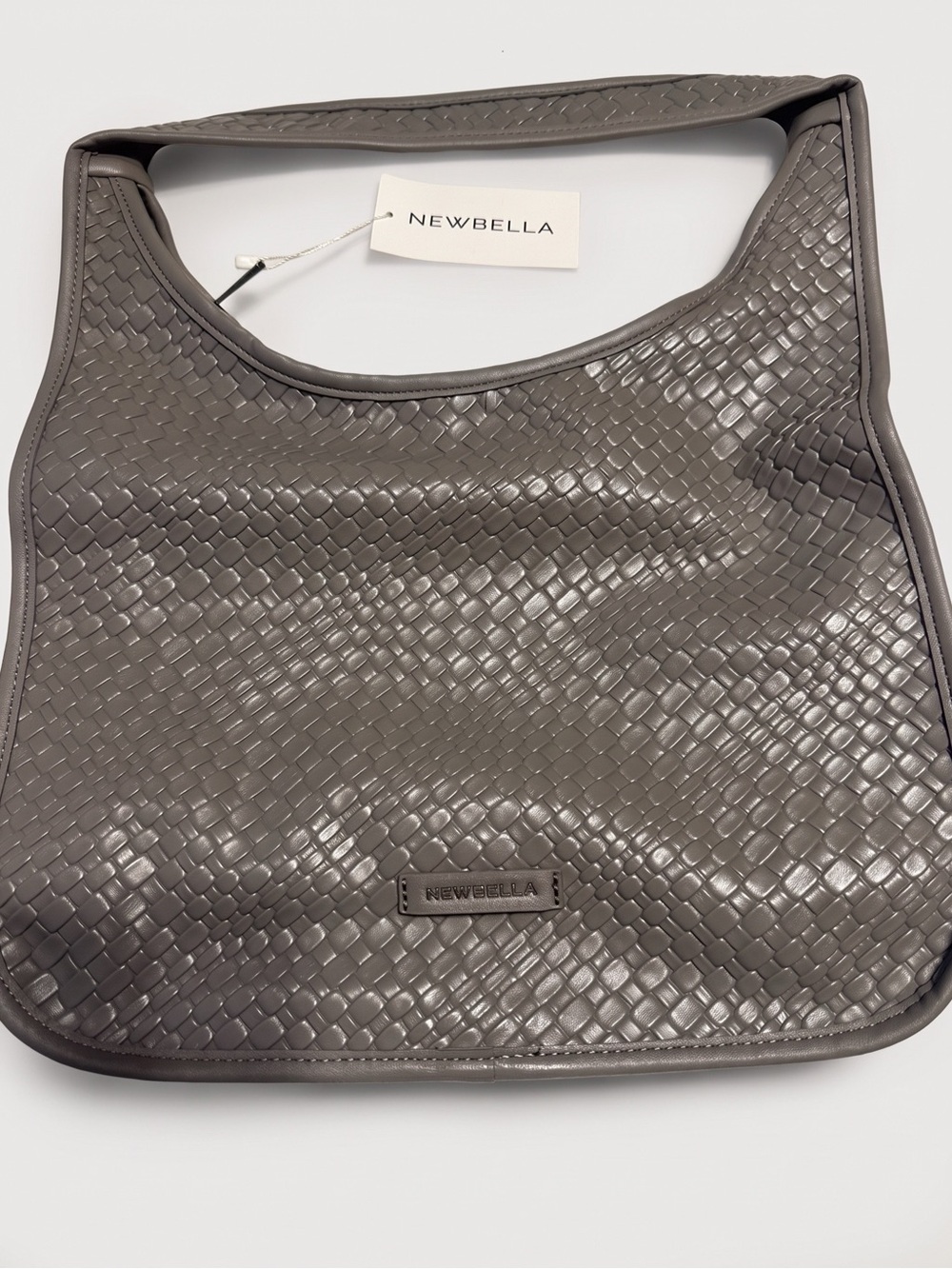 Women's Woven Shoulder Bag in Gray